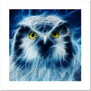 Owl fractal design Posters and Art
